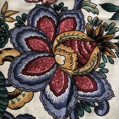Vtg Waverly Pinehurst Linen Jacobean Floral Decorator Upholstery Fabric 4 yd 12″