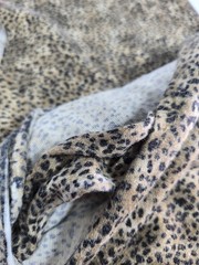 Leopard Animal Print Sweater Knit Fabric 60″ Wide 2 Yards Brown Black Soft