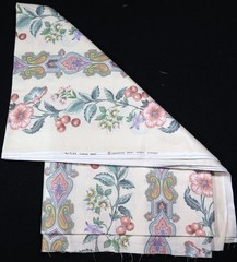 VIP Cranston Paisley Floral Stripe Bands Polished Cotton FABRIC 2 Yards 44″ wide