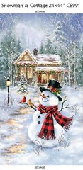 Snowman Cottage Store Christmas Holiday cotton quilt fabric Timeless 8992