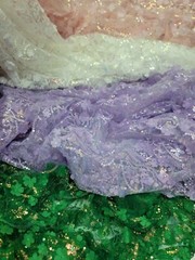 3D Flower Floral Embroidered Lace Emerald Green Fabric By Yard Prom Quinceañera
