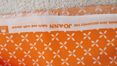 Quilter’s Showcase Orange White Bow Butterfly Design Fabric 2 Yds x 46″