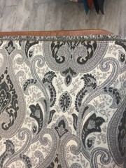 Charcoal Damask Fabric Chenille upholstery Fabric by the yard sofa chair couch