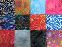 48 PCS BATIK ~ 5″X5″ PRE-CUT QUILT SQUARES CHARM PACK ~ FREE SHIPPING