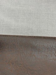 Faux Leather Fabric Brown Distressed Vintage Style Pleather PVC Material