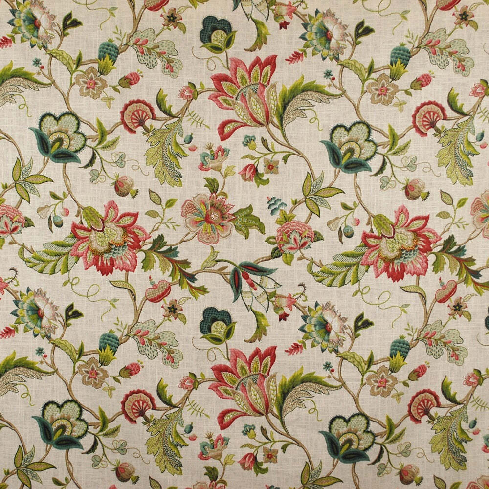 Brissac Jewel Jacobean Floral Kaufman Fabric