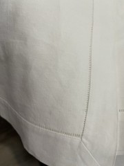 8 Yards 100% Linen Heavy White 90” Wide Hemstitch 8lbs Rare
