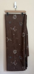 Vintage Fabric Faux Suede Western Southwestern Embroidered 4 Yards 60″ Wide