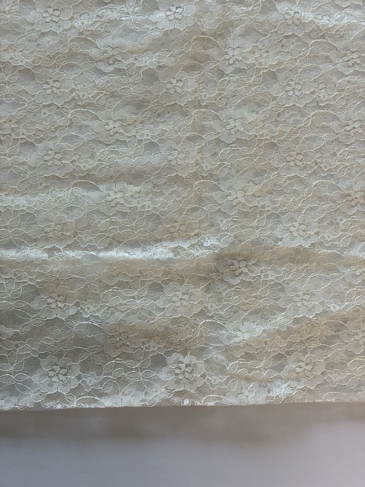 White Lace Floral Fabric 2.5 Yards Wedding Bridal Crafts