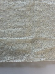 White Lace Floral Fabric 2.5 Yards Wedding Bridal Crafts
