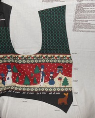 PEACE IN THE COUNTRY SPRING INDUSTRIES WINTER FABRIC PANEL VEST CHRISTMAS SNOW