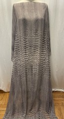 Poly Rayon Georgette Exotic Abstract Ombre Charcoal Slate Grey Fabric 4 Yds 58″W