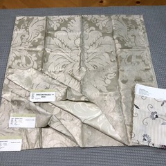 Fabric Swatches 14pc Damask Floral Stripe Viscose Designer Vervain Craft Sample