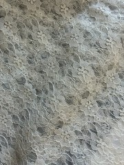 White Lace Floral Fabric 2.5 Yards Wedding Bridal Crafts