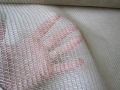 Tan Ivory Mesh Netting open weave Window treatment Cotton Threads Fabric 5yds