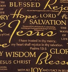 Religious Faith Fabric 2 Yds + 20″ Brother Sister Design Studio Jesus Scripture