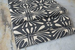 1 Yard Hand Block Black & Beige 100%Cotton Fabric NO TARRIF CHARGES 100%✅ZK_395