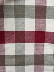 Lot of 54″ wide plaid cotton heavy large small check primitive yds red sage tan