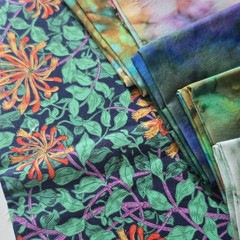DESTASH Cotton Fabric Bundle Lot Quilting FAT QUARTERS + 1/2 Yard Cut