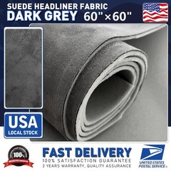 60″×60″ Grey Suede Headliner Fabric with Foam Backing Mate Car Roof Upholstery