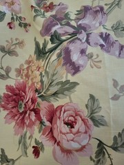 RICHLOOM Platinum Collection Ornate Roses Floral Pink Yellow Sage Large 216″+
