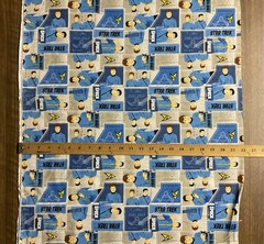 Rare Licensed Star Trek Spock McCoy COTTON FABRIC BTHY