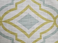 Geometric Upholstery Fabric Green Diamond Trellis Pattern Home Decor Drapery