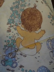 Vintage LARGE BABY Themed Fabric (57cm x 70cm)