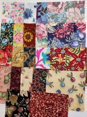 54 pc Lot of 5″ Quilt Fabric Square Precuts Florals 2 Each of 27 Designs