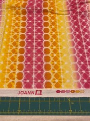 Pink Yellow Hearts Stripes Cotton Joann’s Fabric Crafts Home Decor two yards
