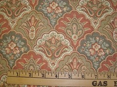 VTG One Yd CYRUS CLARK BANKURA Shell cotton DRAPERY FABRIC 54″ x 36″ (6 left)