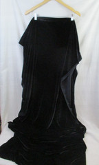 3 1/2 Yards Of 60″ Wide Black Velvet Fabric Luxurious Material For Sewing