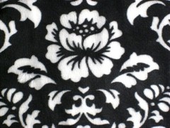 BLACK + WHITE ROSES MINKY CUDDLE SMOOTH PLUSH SEW QUILT CRAFT FABRIC BTY+PRECUTS