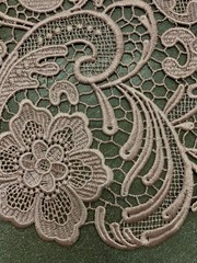 Maggie LIGHT MAUVE Guipure Venice Heavy Lace Fabric by the Yard – 10019