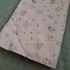 VTG Unused Pink Floral Rose Print Dotted Swiss Fabric 1.5 Yard X 44″ Estate Find