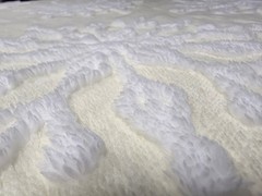 Sherpa Debossed Snowflake Cream Yellow Fabric By The Yard Super Soft Unique