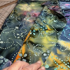 Vibrant Multi-Color Bali Batik Fabric – 2 Yards Uncut – OOP Rare