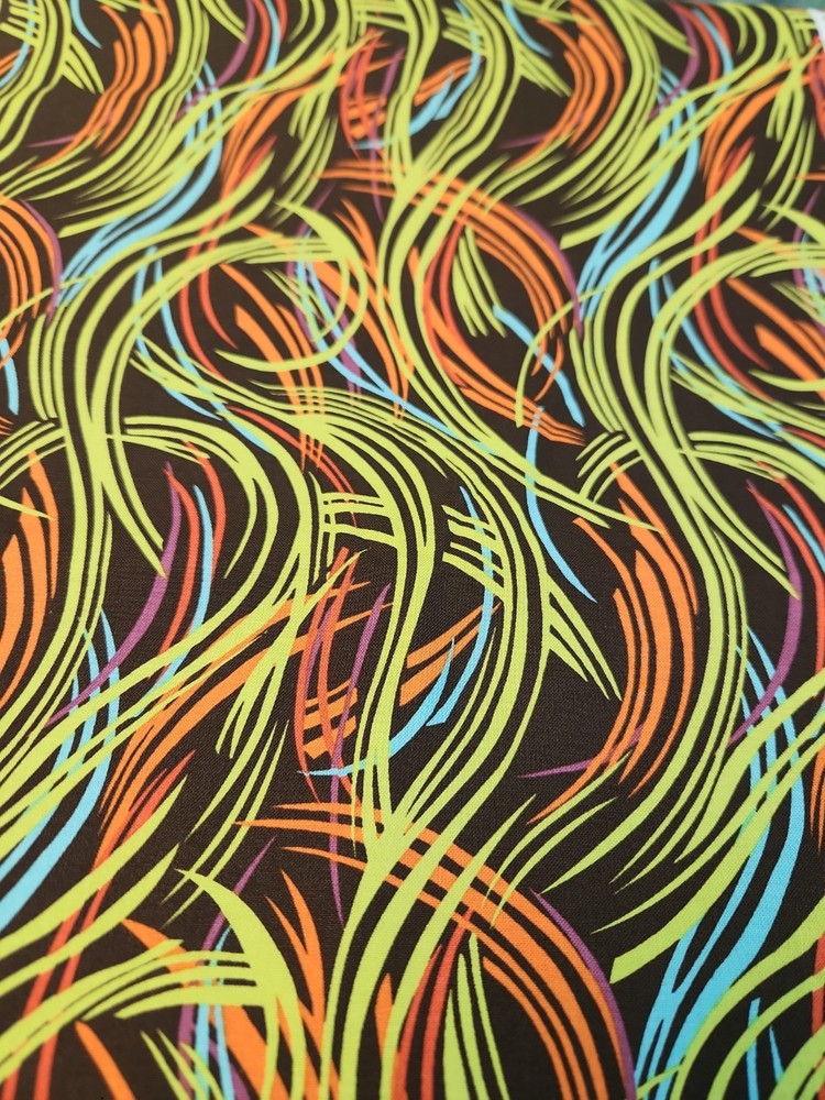 Retro Colors 100 cotton quilting fabric Windham Fabrics Green Brown Orange
