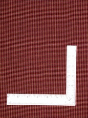 Homespun Rustic Woven Fabric Cotton Burgundy Red Blue Beige Plaid By The Yard