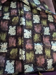 VTG `70s FUNKY Colorful Geometric Silky Synthetic 44″ X 23 Remnant