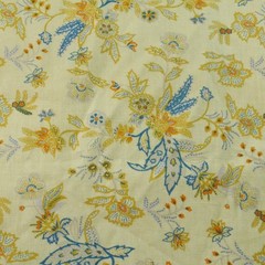 3.72Y x 54W Linen Upholstery Fabric Jacobean Floral Chintz Traditional Elegant