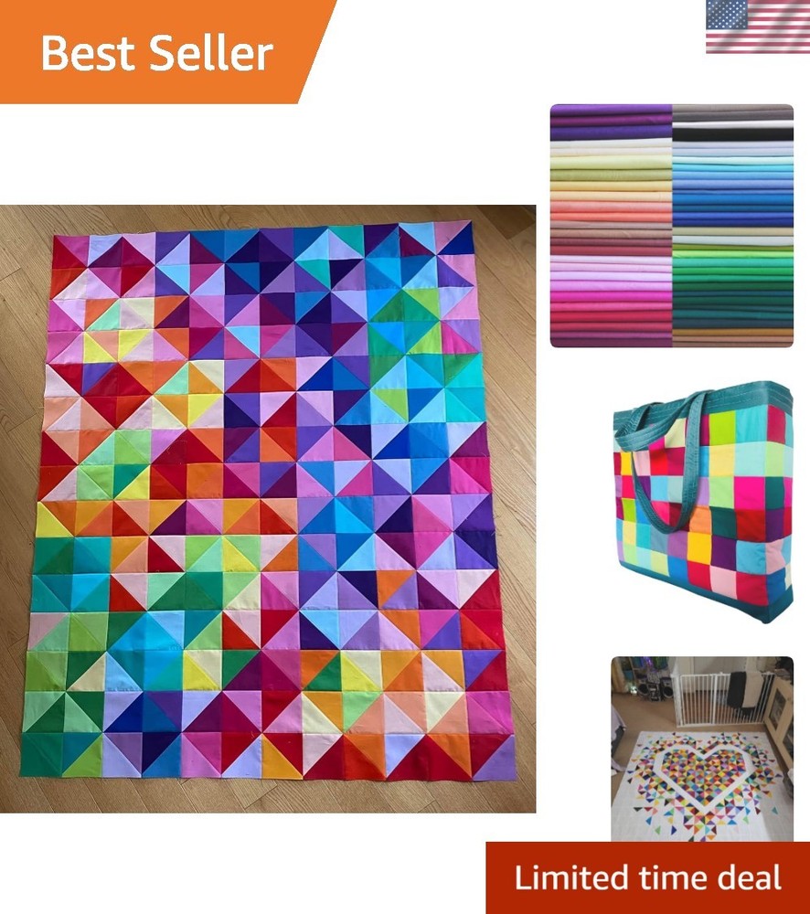 Multicolored 200 PCS 4″x4″ Precut Cotton Squares – Ideal for Crafts & Quilting