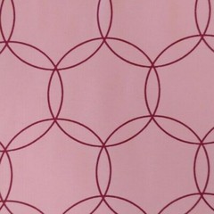 Pink FLANNEL Fabric Maroon Circles All Cotton BY THE YARD 46 Inch WIDE