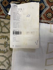 Travers Zimmer Rohde Linen Carson Tile 396 Peach Pink Upholstery Fabric 4yd