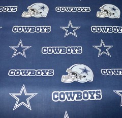 Dallas Cowboys ~ Large Logo Pattern NFL Cotton Fabric 1/4 Yard 9” X 56” New