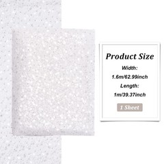 BENECREAT 63x39inch Glitter Tulle Fabric with Sequin and yard, Silver