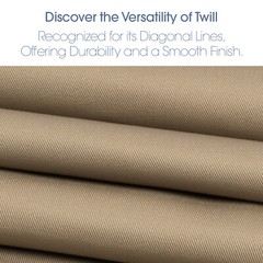 Camel Poly Cotton Twill Fabric – 60″ Wide – Sold by the Yard & Bolt