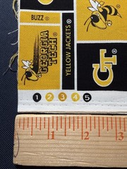 Georgia Tech Cotton Fabric – Almost 1/2 Yard- 17.5”x 44” Sew, Quilt, Craft NEW