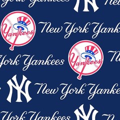 New York Yankees MLB Fleece Fabric – 58″ Wide – Sold by The Yard & Bolt