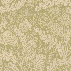 MULBERRY CURTAIN/UPHOLSTERY FABRIC DESIGN Moorland 9.4 METRES GREEN 100% COTTON